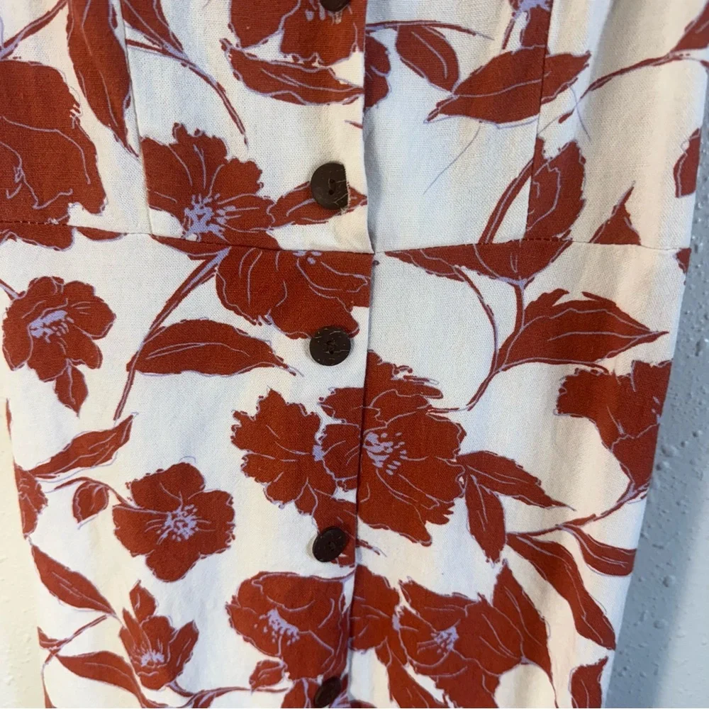 Monteau‎ White and Orange Floral Dress